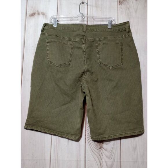 Christopher and Banks Shorts Ladies 16 Green‎ Denim - Picture 2 of 7